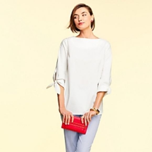 talbots white tops